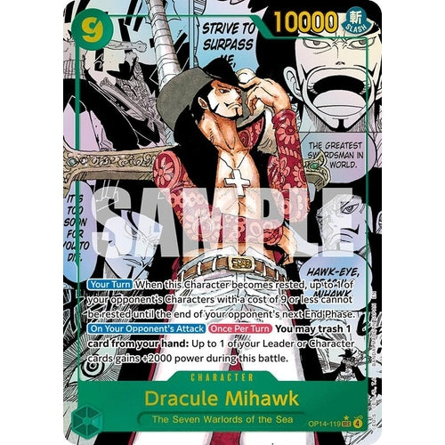 Image for Dracule Mihawk (Manga) (OP14-119) (The Azure Sea's Seven) - One Piece Card Game