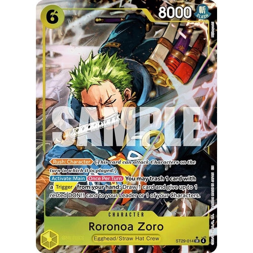 Image for Roronoa Zoro (Full Art) (ST29-014) (Starter Deck 29: Egghead) - One Piece Card Game