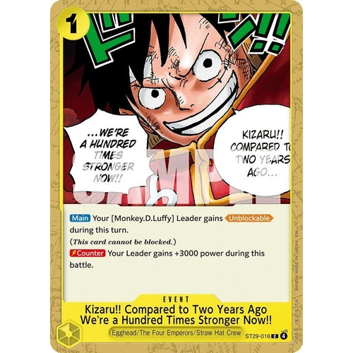 Image for Kizaru!! Compared to Two Years Ago We're a Hundred Times Stronger Now!! (ST29-016) (Starter Deck 29: Egghead) - One Piece Card Game