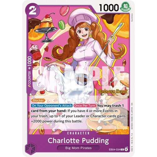 Image for Charlotte Pudding (EB04-034) (The Azure Sea's Seven Release Event Cards) - One Piece Card Game