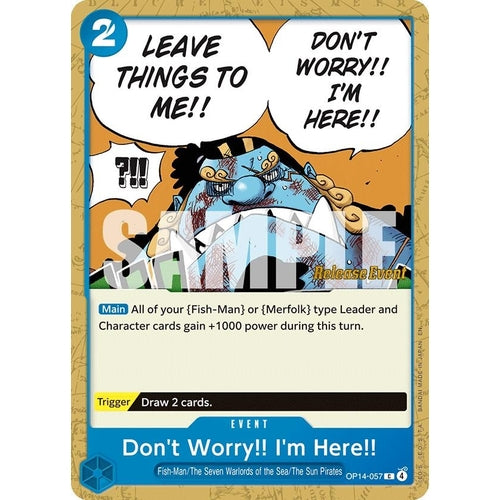 Image for Don't Worry!! I'm Here!! (OP14-057) (The Azure Sea's Seven Release Event Cards) - One Piece Card Game