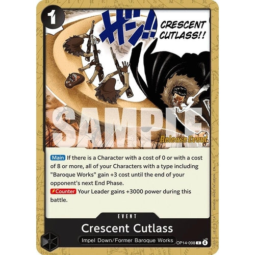 Image for Crescent Cutlass (OP14-098) (The Azure Sea's Seven Release Event Cards) - One Piece Card Game
