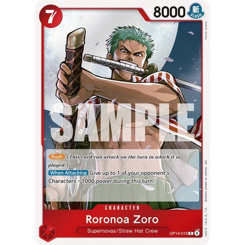 Image for Roronoa Zoro - OP14-015 (OP14-015) (The Azure Sea's Seven) - One Piece Card Game