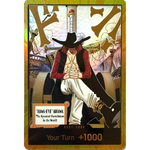 Image for DON!! Card (Dracule Mihawk) (Gold) (The Azure Sea's Seven) - One Piece Card Game