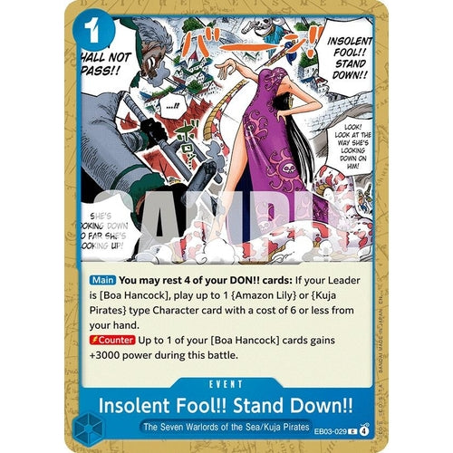 Image for Insolent Fool!! Stand Down!! (EB03-029) (Extra Booster: One Piece Heroines Edition) - One Piece Card Game