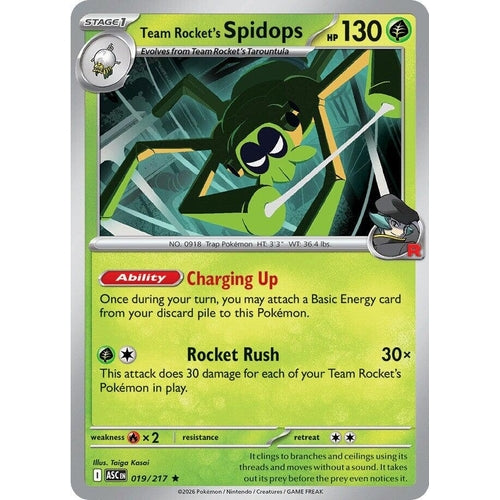 Image for Team Rocket's Spidops (019/217) (ME: Ascended Heroes) - Pokemon