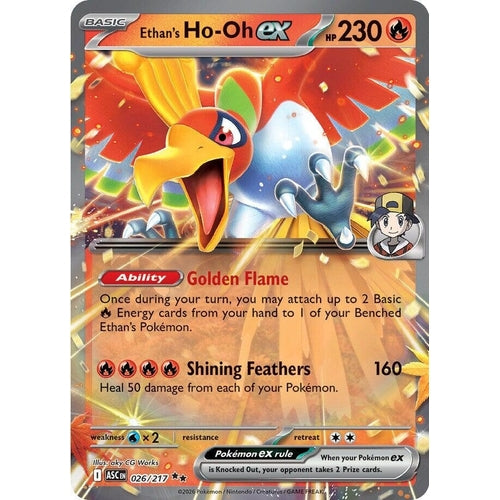 Image for Ethan's Ho-Oh ex (026/217) (ME: Ascended Heroes) - Pokemon