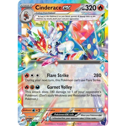 Image for Cinderace ex (038/217) (ME: Ascended Heroes) - Pokemon
