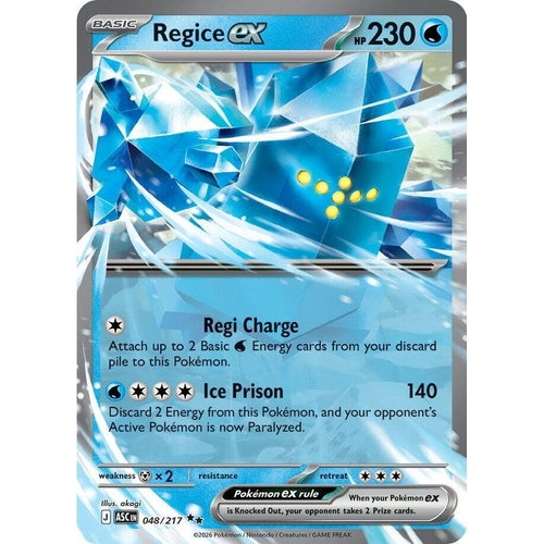 Image for Regice ex (048/217) (ME: Ascended Heroes) - Pokemon