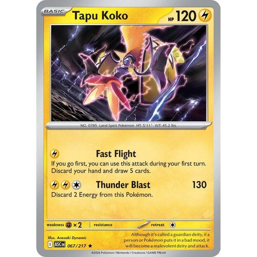 Image for Tapu Koko (067/217) (ME: Ascended Heroes) - Pokemon