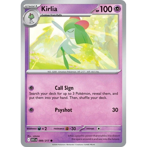 Image for Kirlia (088/217) (ME: Ascended Heroes) - Pokemon