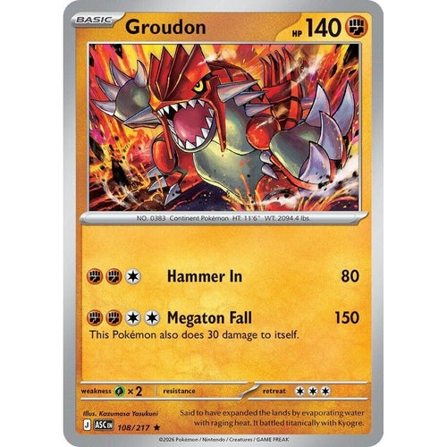 Image for Groudon (108/217) (ME: Ascended Heroes) - Pokemon