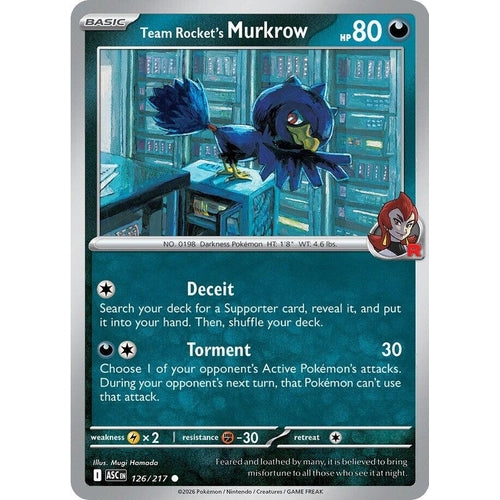 Image for Team Rocket's Murkrow (126/217) (ME: Ascended Heroes) - Pokemon