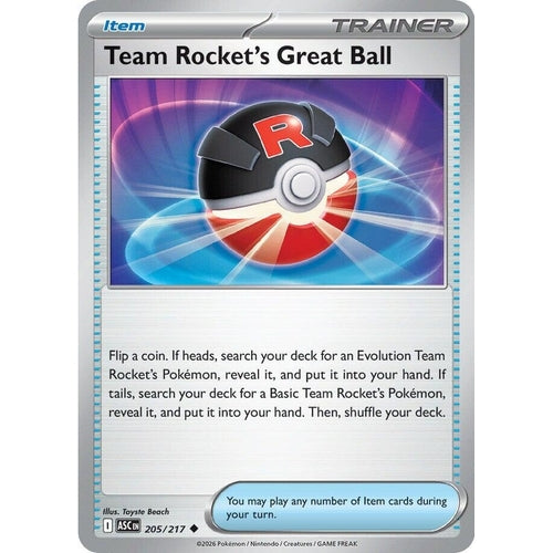 Image for Team Rocket's Great Ball (205/217) (ME: Ascended Heroes) - Pokemon