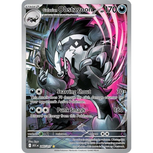 Image for Galarian Obstagoon (245/217) (ME: Ascended Heroes) - Pokemon