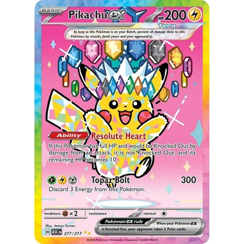 Image for Pikachu ex (277/217) (ME: Ascended Heroes) - Pokemon