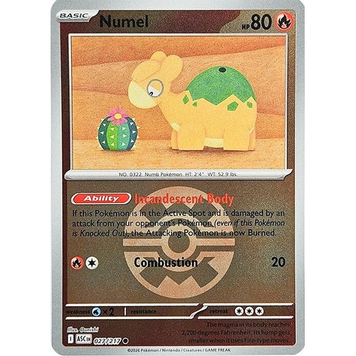 Image for Numel - 027/217 (Quick Ball) (027/217) (ME: Ascended Heroes) - Pokemon