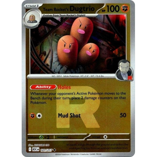 Image for Team Rocket's Dugtrio - 101/217 (Team Rocket) (101/217) (ME: Ascended Heroes) - Pokemon