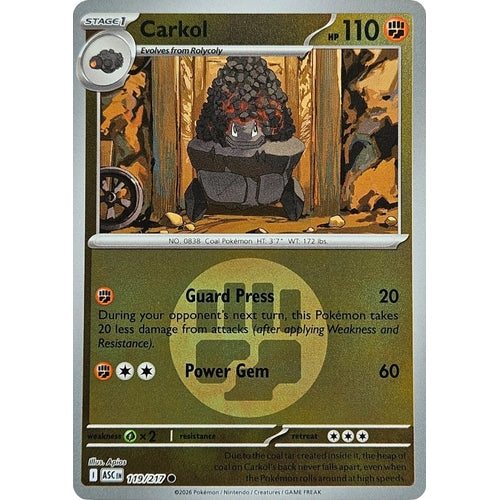 Image for Carkol (Energy Symbol Pattern) (119/217) (ME: Ascended Heroes) - Pokemon