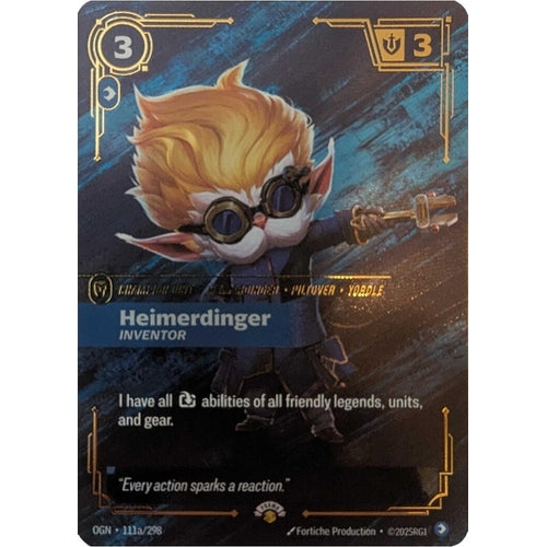 Image for Heimerdinger - Inventor (111a/298) (Riftbound Promotional Cards) - Riftbound: League of Legends Trading Card Game