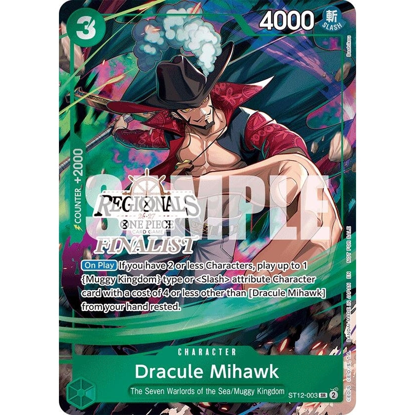 Image for Dracule Mihawk (Regionals Finalist Card Set 26-27) (ST12-003) (One Piece Promotion Cards) - One Piece Card Game