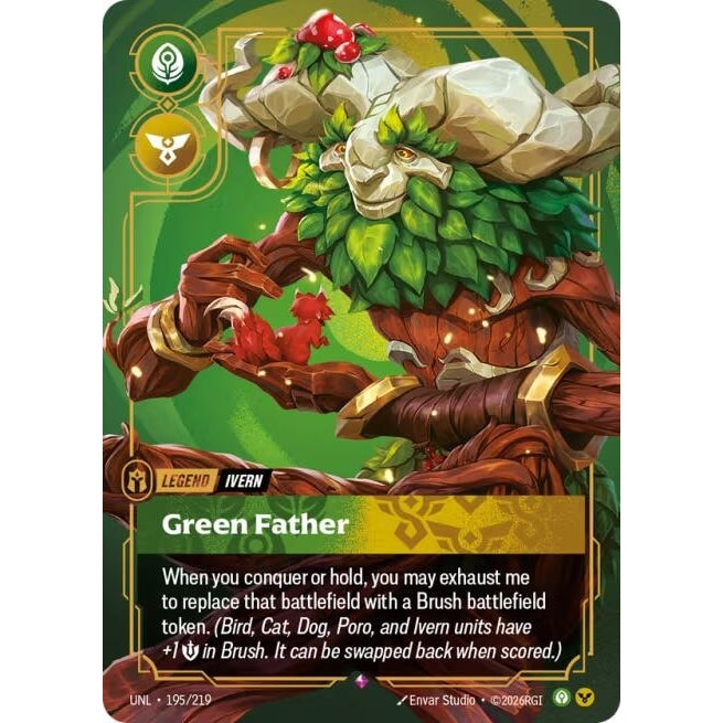 Image for Ivern - Green Father (195/219) (Unleashed) - Riftbound: League of Legends Trading Card Game
