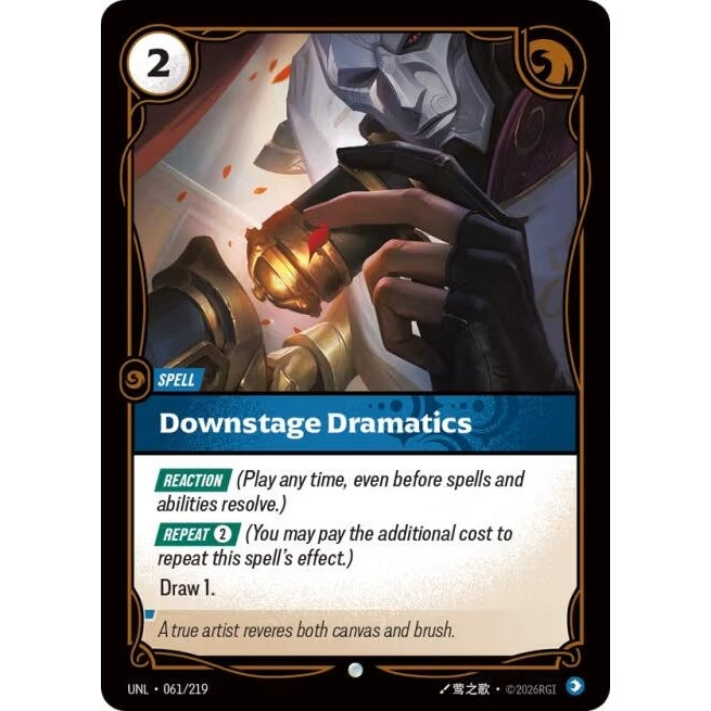 Image for Downstage Dramatics (061/219) (Unleashed) - Riftbound: League of Legends Trading Card Game