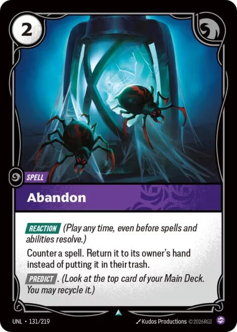 Image for Abandon (131/219) (Unleashed) - Riftbound: League of Legends Trading Card Game