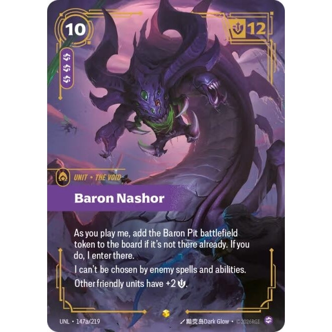 Image for Baron Nashor (Alternate Art) (147a/219) (Unleashed) - Riftbound: League of Legends Trading Card Game