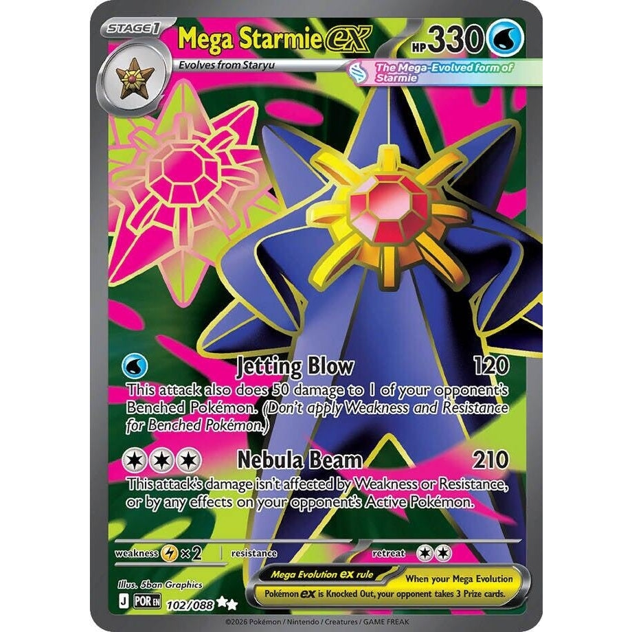 Image for Mega Starmie ex (102/088) (ME03: Perfect Order) - Pokemon