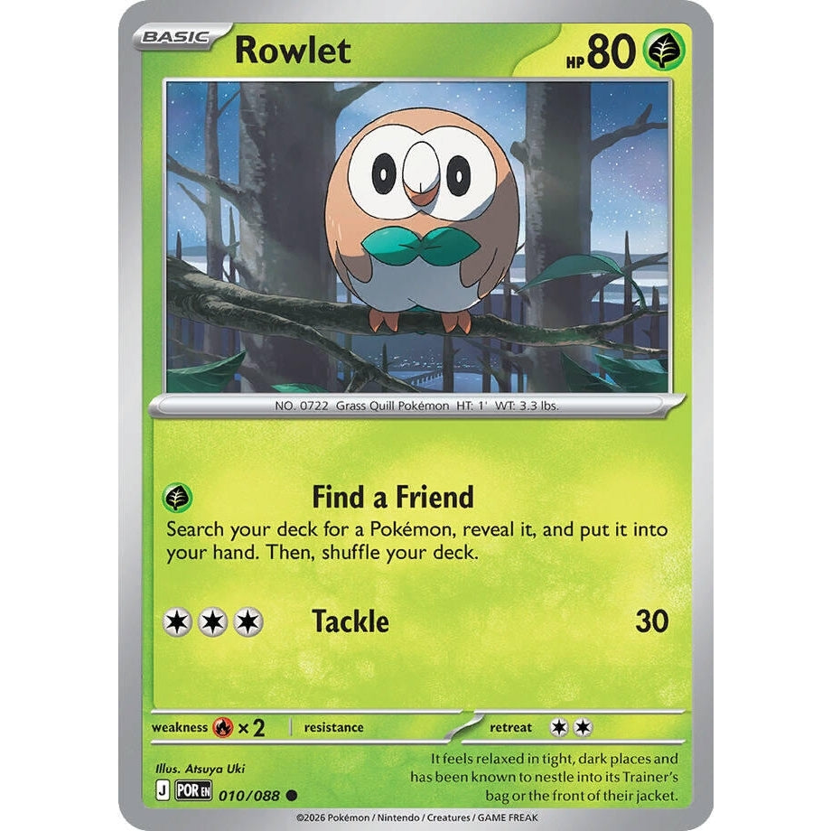 Image for Rowlet (010/088) (ME03: Perfect Order) - Pokemon