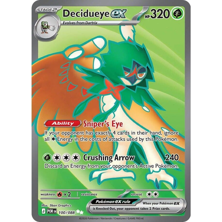 Decidueye ex (100/088) (ME03: Perfect Order) - PokéBox Australia
