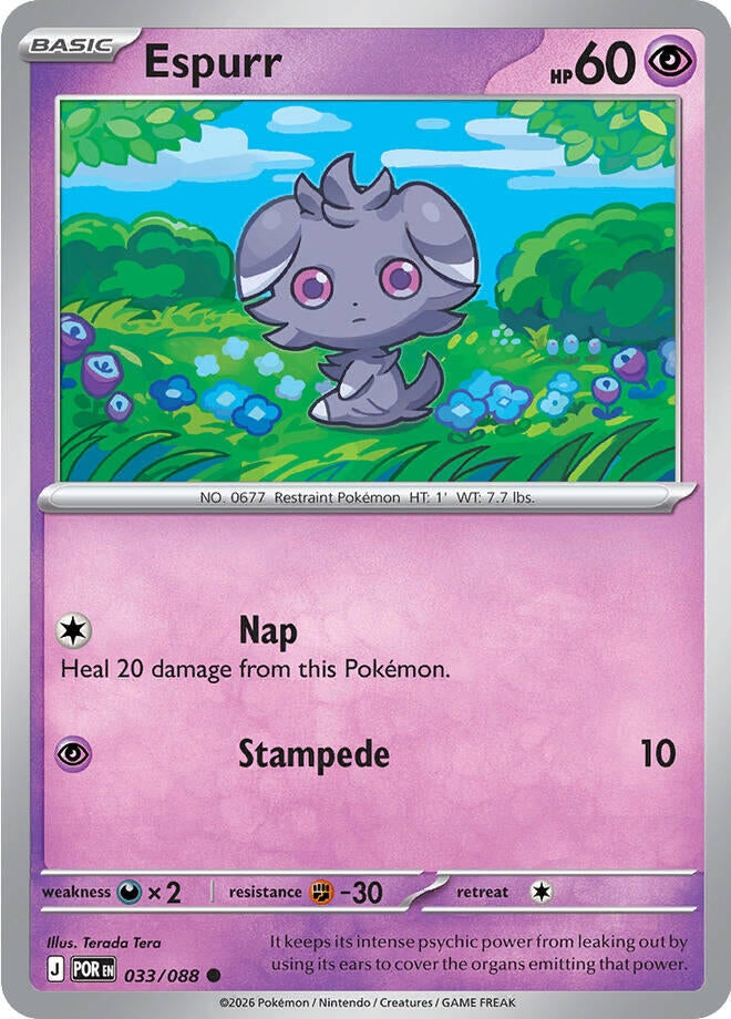Image for Espurr (033/088) (ME03: Perfect Order) (POR) - Pokemon