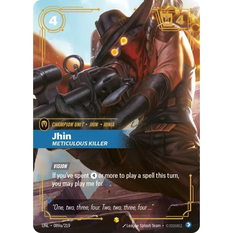 Image for Jhin - Meticulous Killer (Alternate Art) (089a/219) (Unleashed) - Riftbound: League of Legends Trading Card Game