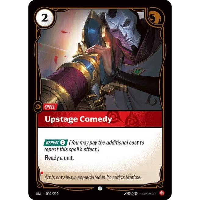 Image for Upstage Comedy (009/219) (Unleashed) - Riftbound: League of Legends Trading Card Game