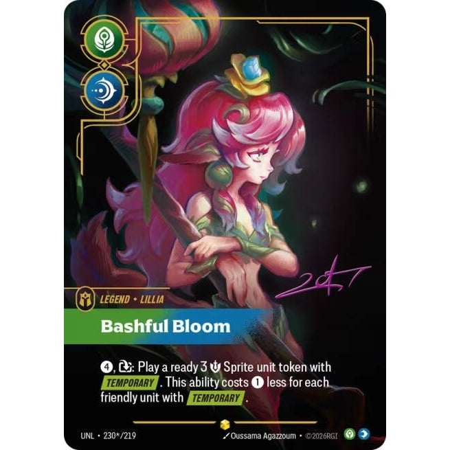 Image for Lillia - Bashful Bloom (Signature) (230*/219) (Unleashed) - Riftbound: League of Legends Trading Card Game