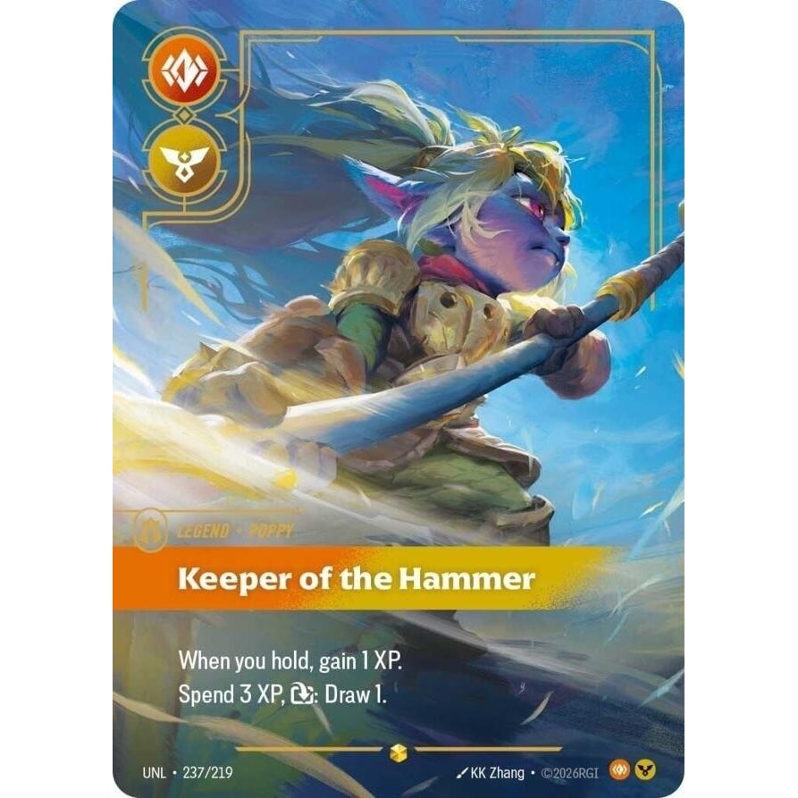 Image for Poppy - Keeper of the Hammer (Overnumbered) (237/219) (Unleashed) - Riftbound: League of Legends Trading Card Game