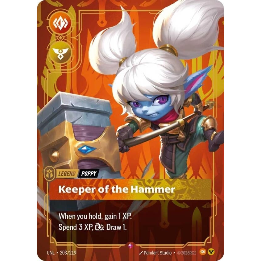 Image for Poppy - Keeper of the Hammer (203/219) (Unleashed) - Riftbound: League of Legends Trading Card Game