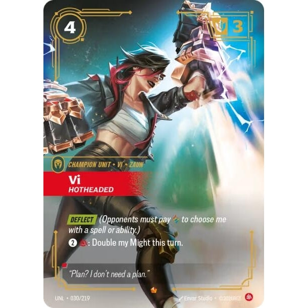 Image for Vi - Hotheaded (030/219) (Unleashed) - Riftbound: League of Legends Trading Card Game