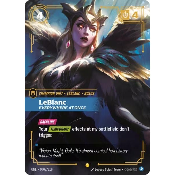 Image for LeBlanc - Everywhere At Once (Alternate Art) (090a/219) (Unleashed) - Riftbound: League of Legends Trading Card Game