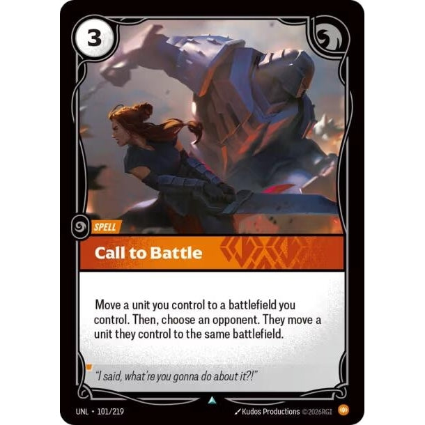 Image for Call to Battle (101/219) (Unleashed) - Riftbound: League of Legends Trading Card Game