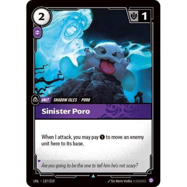 Image for Sinister Poro (137/219) (Unleashed) - Riftbound: League of Legends Trading Card Game