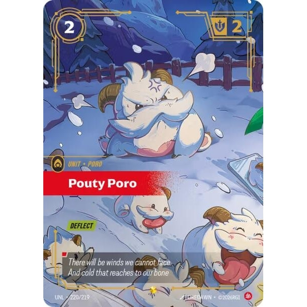 Image for Pouty Poro (Overnumbered) (220/219) (Unleashed) - Riftbound: League of Legends Trading Card Game