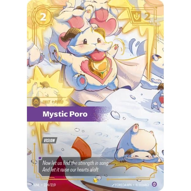 Image for Mystic Poro (Overnumbered) (224/219) (Unleashed) - Riftbound: League of Legends Trading Card Game