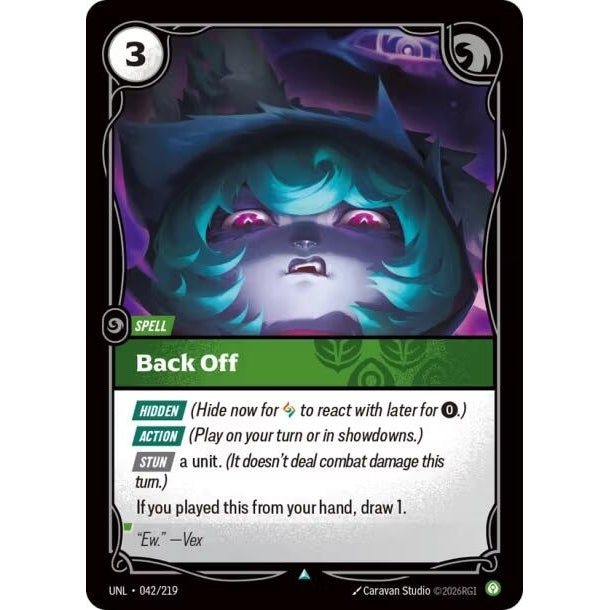 Image for Back Off (042/219) (Unleashed) - Riftbound: League of Legends Trading Card Game