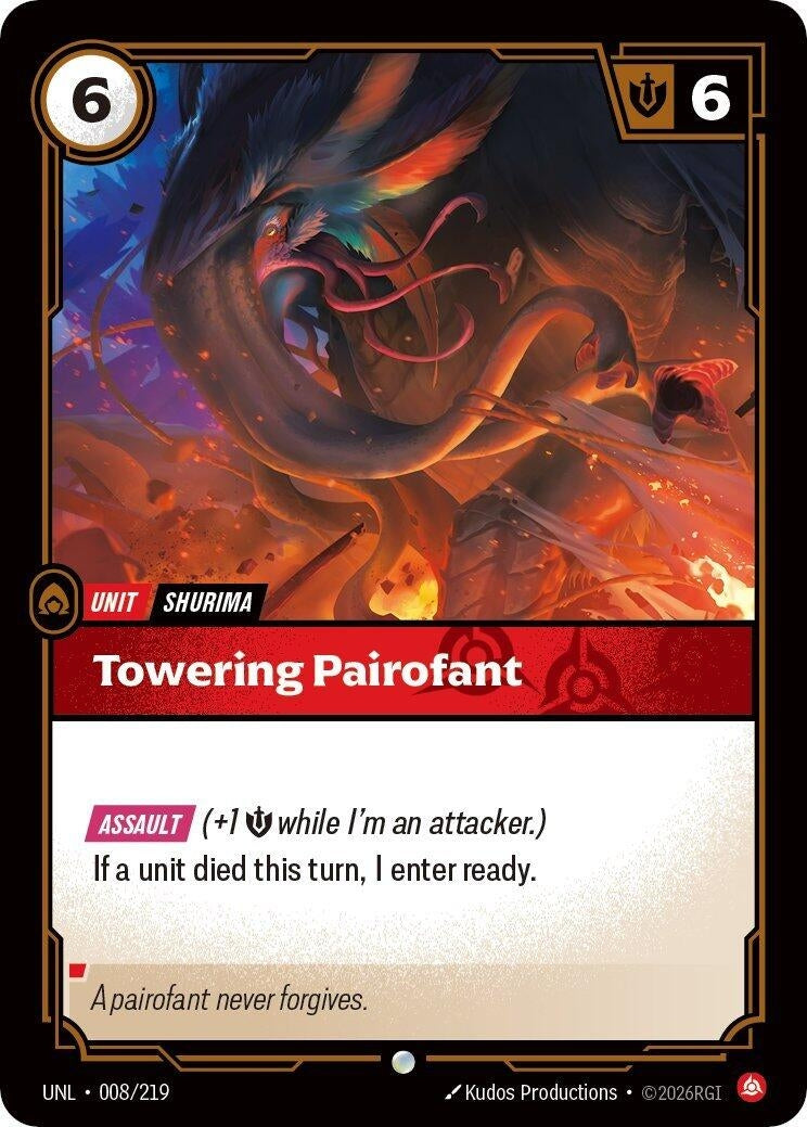 Image for Towering Pairofant (008/219) (Unleashed) - Riftbound: League of Legends Trading Card Game