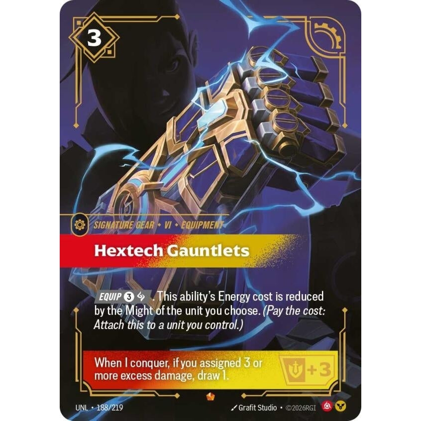 Image for Hextech Gauntlets (188/219) (Unleashed) - Riftbound: League of Legends Trading Card Game