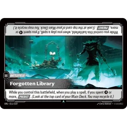 Image for Forgotten Library (211/219) (Unleashed) - Riftbound: League of Legends Trading Card Game