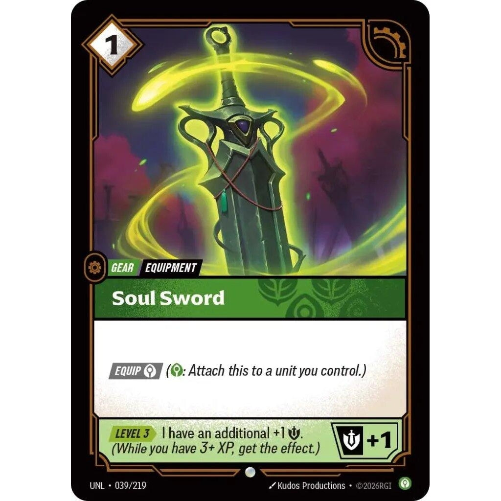 Image for Soul Sword (039/219) (Unleashed) - Riftbound: League of Legends Trading Card Game