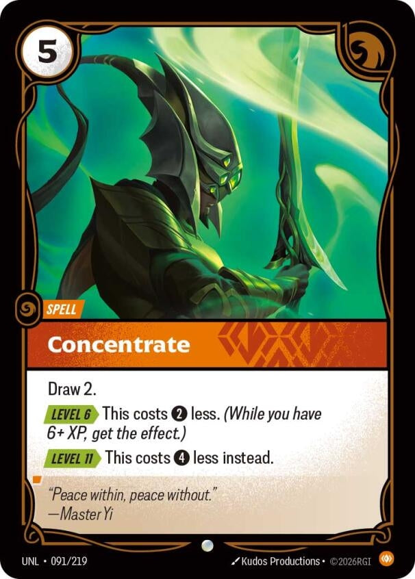 Image for Concentrate (091/219) (Unleashed) - Riftbound: League of Legends Trading Card Game